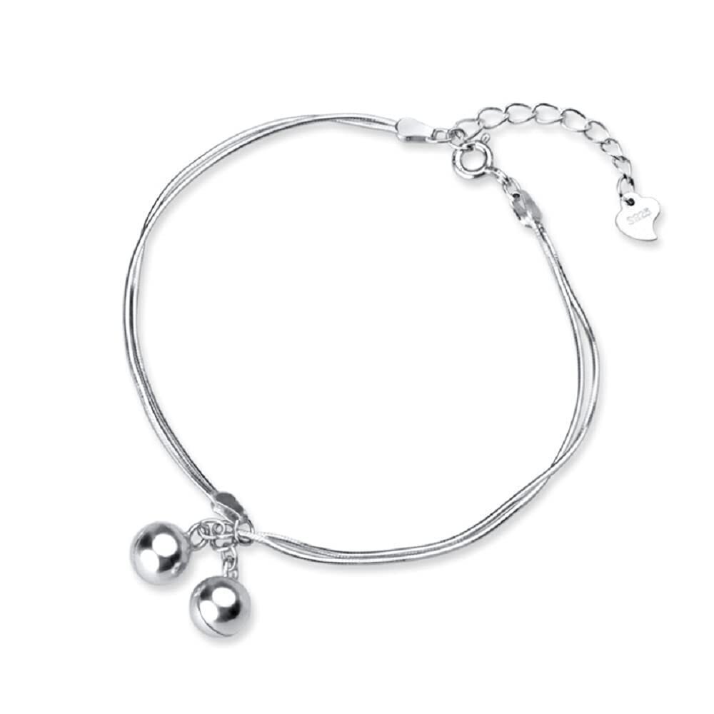 2652 Charming Fashion 925 Silver Plated Bracelet Jingle Bells Bead Charm